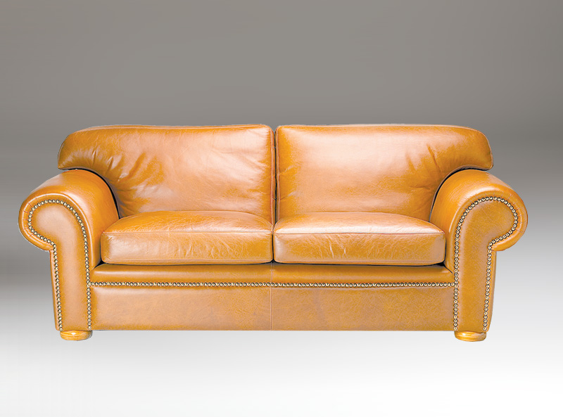 Locally made leather sofa