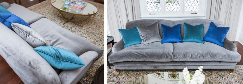 Angela Torrance & McKenna Tudor Chair and Sofa close ups